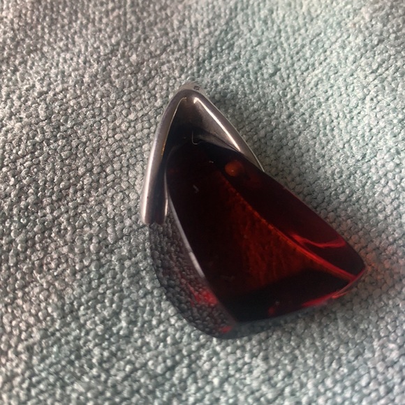 Amber and Sterling Silver Pendant - Picture 4 of 11